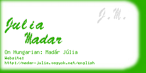 julia madar business card