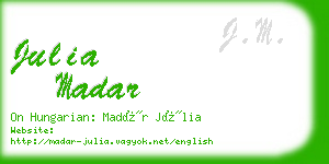 julia madar business card